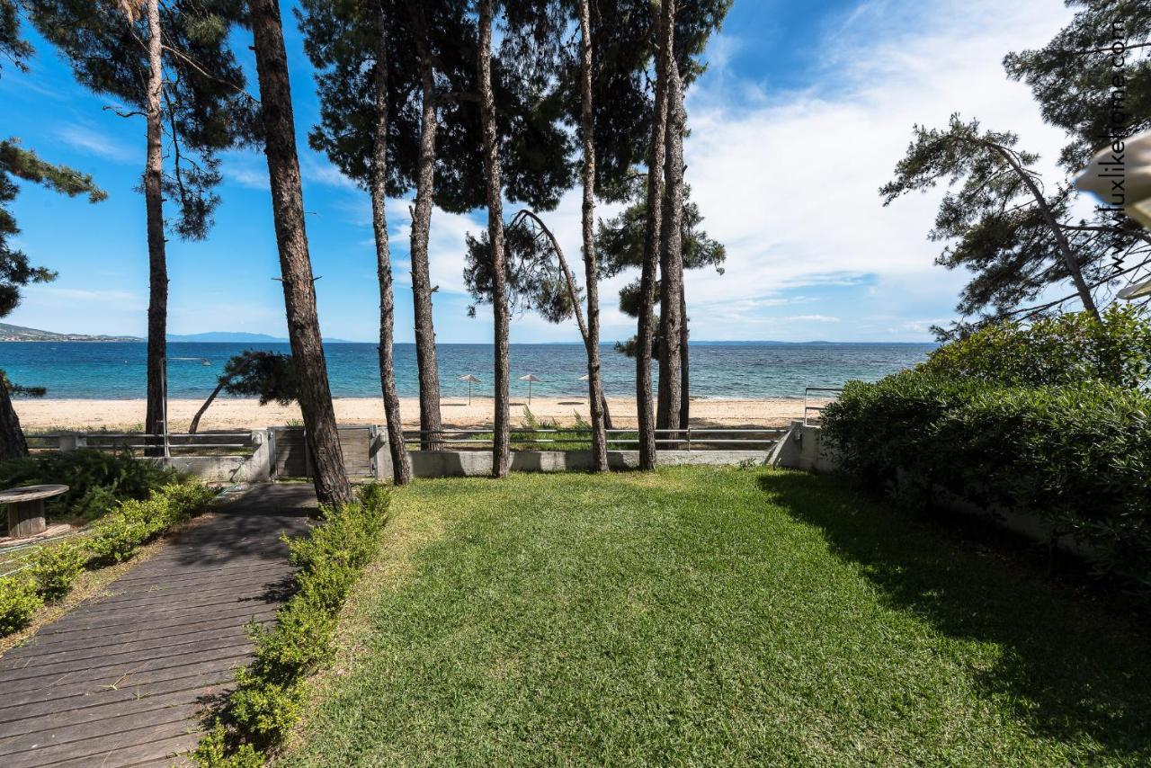 #Luxlikehome - Mediterranee Beachfront Summer House Kalyves Polygyrou Kültér fotó