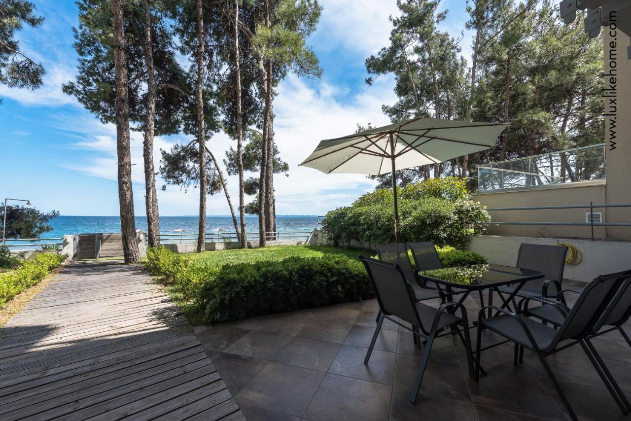#Luxlikehome - Mediterranee Beachfront Summer House Kalyves Polygyrou Kültér fotó