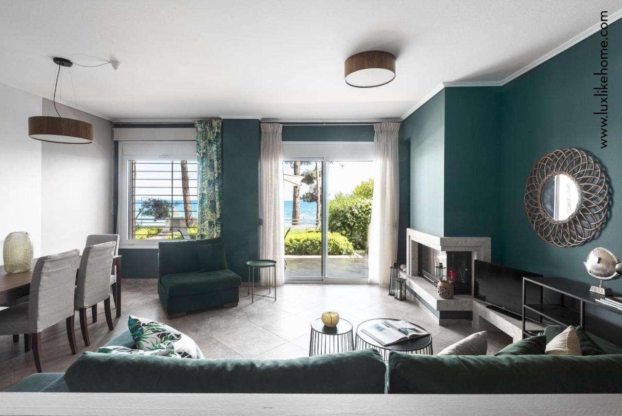 #Luxlikehome - Mediterranee Beachfront Summer House Kalyves Polygyrou Kültér fotó
